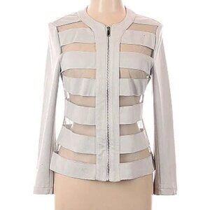 INC Faux Leather and Mesh Jacket OBO